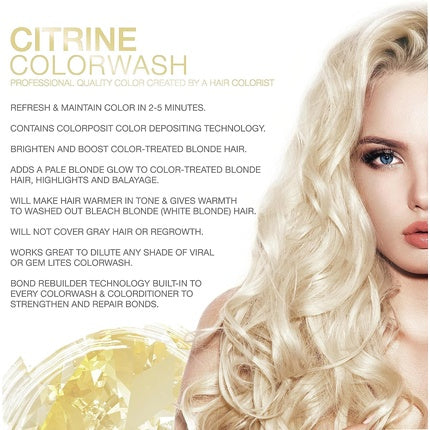 Celeb Luxury Gem Lites Semi-Permanent Colourwash Shampoo Blonde - Citrine 240ml