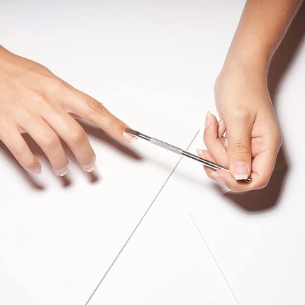 TWEEZERMAN Studio Collection Glass Manicure Set 4-Piece Nail Care Set Silver White 4207-R