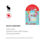 Lip Gloss Nail Sparkle Kit