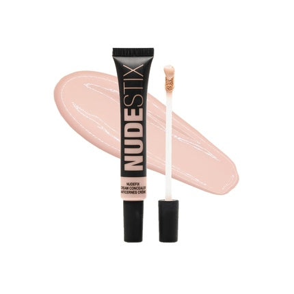 Nudestix NudeFix Cream Concealer Lightweight Liquid Natural Finish Makeup Hydrating Brightening Under Eye Dark Circle Corrector Reduces Redness and Blemishes Shade Nude 2 0.34 fl oz 10 ml