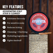 Ayurvita Maka Scalp Scrub & Cleanser Perfect Scalp Exfoliator - Best for Hair