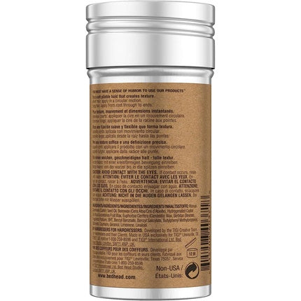 Bed Head for Men by TIGI Hair Wax Stick Strong Hold Slick Back Hair Styling 73g