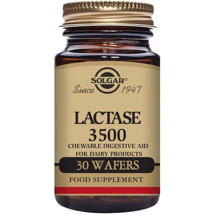 Solgar Lactase 3500 Wafers - Aids Dairy Digestion - Helps Break Down Sugar in Milk - Vegan and Kosher