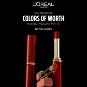 L'Oréal Paris Lipstick for a Powdery Matte Finish and 16 Hours Long-Lasting, Color Riche Intense Volume Matte 600 Le Nude Audacious 1.8g