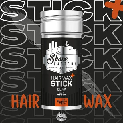 The Shave Factory Hair Wax Stick Clay Long Lasting Styling Wax Stick Smoothing and Slick Stick for Hair Wigs 2.7oz 75g