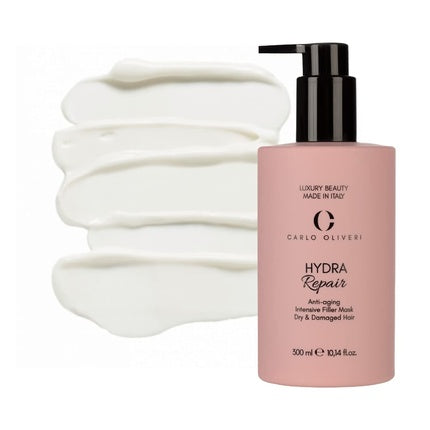 CARLO OLIVERI Hydra Repair Strengthening Hair Mask with Restructuring and Anti-Aging Effect Intensive Treatment for Weak and Damaged Hair 300ml