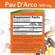 Now Foods Pau D'Arco 100 Capsules 500mg