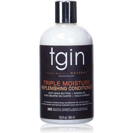 TGIN Thank God It's Natural Triple Moisture Replenishing Conditioner with Shea Butter and Argan Oil 13 fl oz