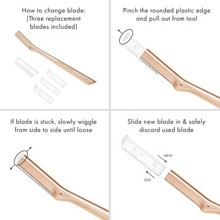 Tweezerman Rose Gold Facial Razor