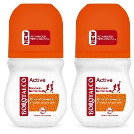 Borotalco Mandarin Odor Converter Deodorant Roll On 72h Effectiveness