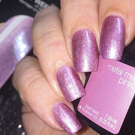 Sensationail Metal Me Pink Gel Nail Polish 7.39ml - At-Home Gel Nail Polish