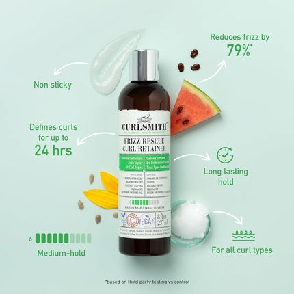 Curlsmith Frizz Rescue Curl Retainer Jelly Hair Styler Non-Sticky Frizz