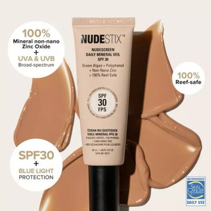 NudeStix Nudescreen Daily Mineral Veil SPF 30 Choose Your Shade