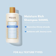 Mizani Moisture Rich Shampoo for Curly and Coily Hair - Intense Longlasting