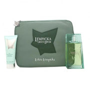 Lolita Lempicka Green Lover Eau De Toilette Spray 100ml With After Shave Gel 75ml And Cosmetic Bag