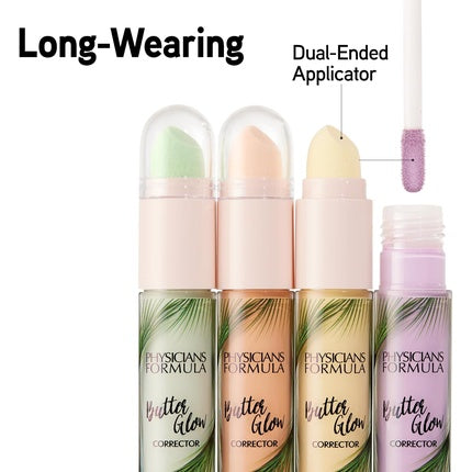 Physicians Formula Butter Glow Corrector Lightweight Concealer with Dual-Ended Applicator Infused with Illuminating and Moisture Boosting Ingredients Yellow