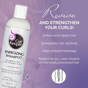 Curl Keeper Daily Energizing Shampoo for Curly Hair 12 Fl Oz - Sulfate Free