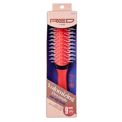 Kiss Red Brush Volumizing Detangle 9 Rows Non-Slip