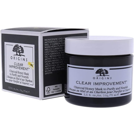Origins Clear Improvement Charcoal Honey Mask to Purify and Nourish 2.5 oz