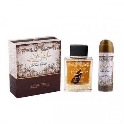 Lattafa Perfumes Pure Oudi Eau De Parfum 100ml And Deodorant Spray 50ml Gift Set