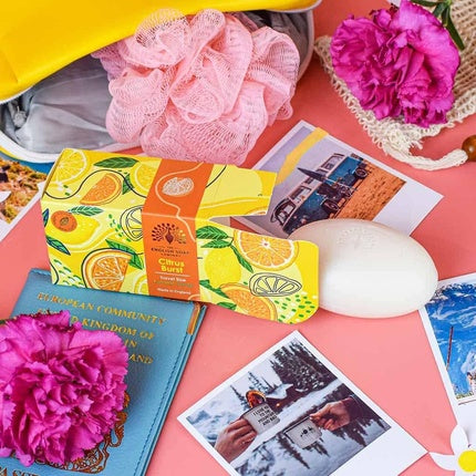 The English Soap Company Travel Size Citrus Burst Luxury Soap Bar 100g