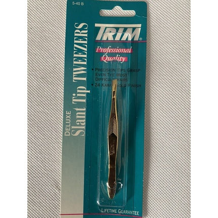 Borte Deluxe Slant Tip Tweezer with 24 Karat Gold Surface #5-40B