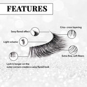 ARDELL Faux Mink False Eyelashes 811 Black Medium Volume Medium Length Flared Knot-Free Invisiband Cat-Eye Vegan-Friendly Cruelty-Free Lashes