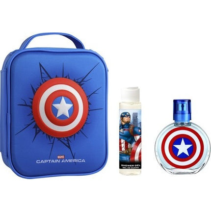 Ep Line Captain America Eau De Toilette Spray 100ml Set With Shower Gel And Backpack