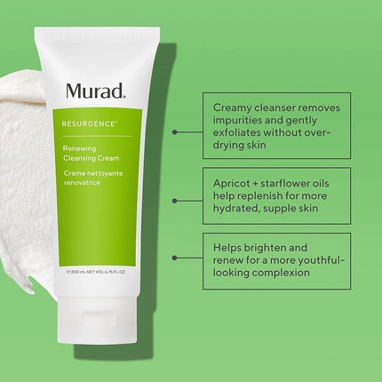 Murad Resurgence Renewing Cleansing Cream Anti-Aging Face Wash 6.75 Fl Oz