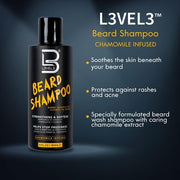 L3VEL3 Beard Shampoo For Men 5 oz Shampoo
