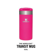 Stanley Classic Aerolight Transit Leak-Proof Travel Mug 0.35L Pink Vibes