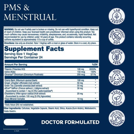 Solaray PMS & Menstrual Her Life Stages PMS Support Supplement for Women