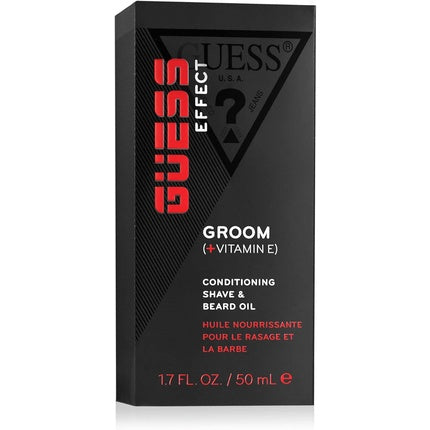 Guess Effect Boost Conditioning Shave and Beard Oil for Men 1.7 oz