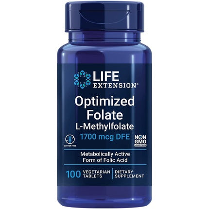 Life Extension Optimized Folate 1000mcg 100 Veggie Tabs