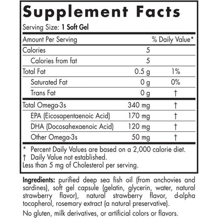 Nordic Naturals Daily Omega Kids Natural Strawberry Flavour Softgels 30