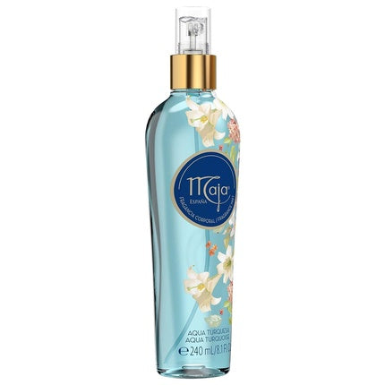 Maja Aqua Turquoise Mist Perfumed Body Mist with Floral and Aquatic Notes 8.1 FL Oz Spray Bottle