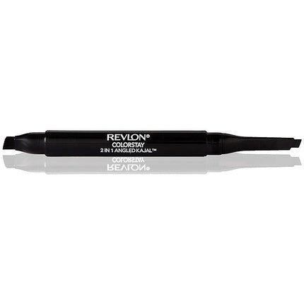 Revlon ColorStay 2-in-1 Angled Kajal Eyeliner Waterproof Eye Makeup with Smudge Brush Onyx 101