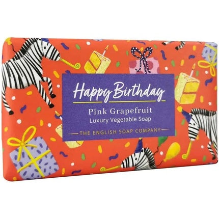 The English Soap Company Pink Grapefruit Happy Birthday Soap Bar 190g
