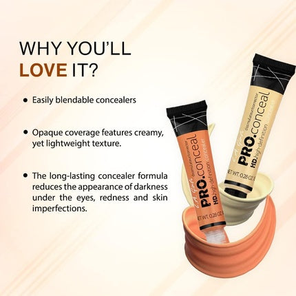 L.A. Girl Cosmetics PRO Conceal HD Concealer Yellow Corrector 8g