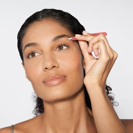 Tweezerman Slant Tip Eyebrow Tweezer Stainless Steel Geranium