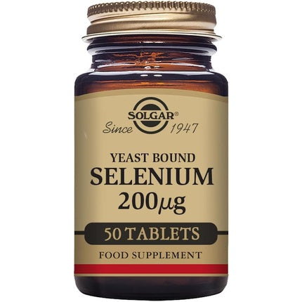 Solgar Yeast Bound Selenium 200mcg Tablets - Immunity Support Maintain Normal Thyroid Function and Healthy Hair and Nails Vegan and Kosher