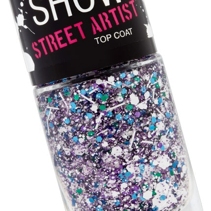 02 White Splatter Top Coat Nail Polish Colorshow 60 7ml