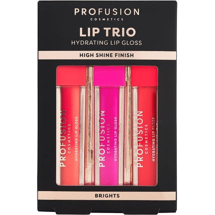 Profusion Cosmetics Lip Trio Hydrating Lip Gloss with High Shine Finish