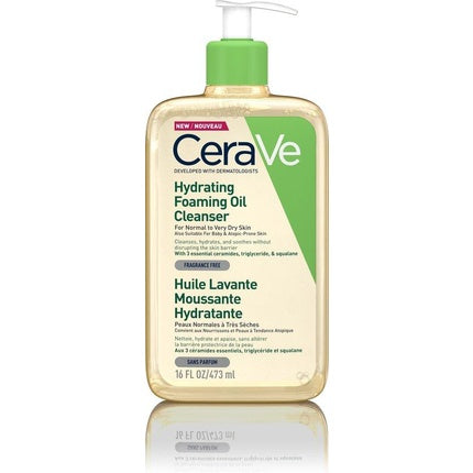 Cerave Hydrating Foaming Oil Cleanser 473ml Moisturizing Facial Cleanser