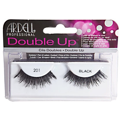 Ardell Double Up #201 False Eyelashes Black - Pack of 4 Pairs