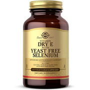 Solgar Vitamin E with Yeast Free Selenium Vegetable Capsules 100 Capsules - Hair and Nails - Vegan