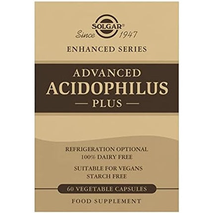 Solgar Advanced Acidophilus Plus Vegetable Capsules 60 Capsules - Supports Digestion and Healthy Bacteria Levels