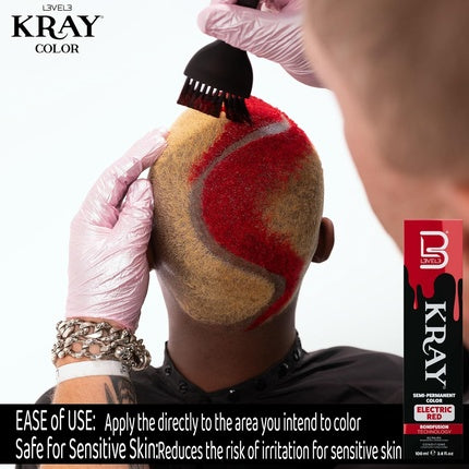 Level 3 Kray Electric Semi-Permanent Hair Color - Vibrant Long Lasting Shine
