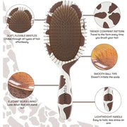 Framar Curly Hair Detangler Brush - Cow Print