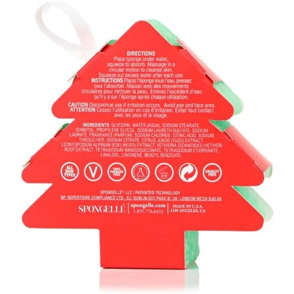 Spongelle Holiday Collection Body Wash Infused Buffer Poinsettia Bloom